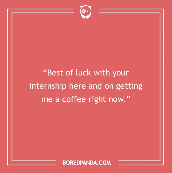 Joke on internship