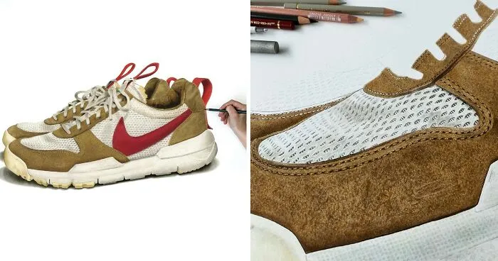 30 Hyper-Realistic Drawings Of Sneakers That Might Make You Think They're Photos