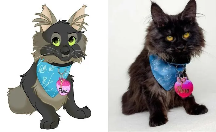 Artist Creates Cute Pet Portraits That Turn Them Into Disney Movie Characters (22 New Pics)