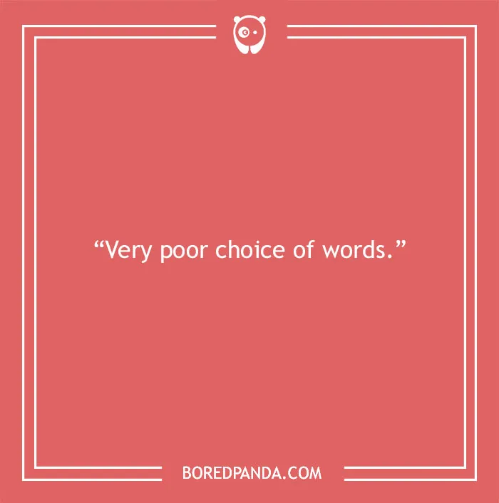 Red background with a Joker quote: "Very poor choice of words."