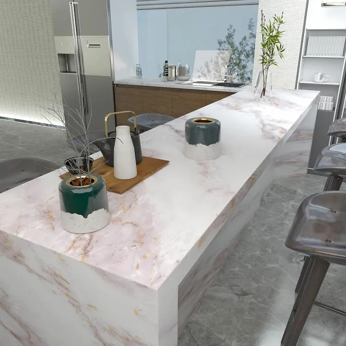 Matte Peel & Stick Marble Wallpaper