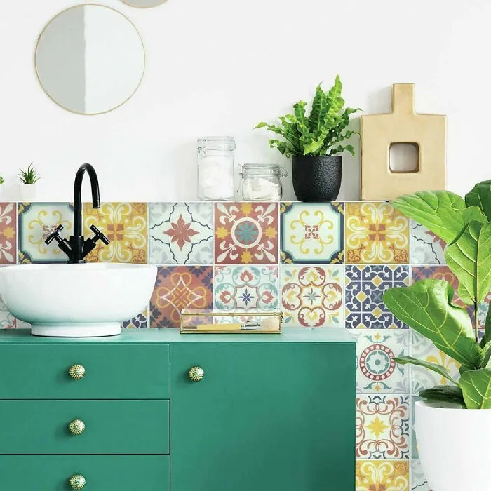 Colorful Tile Backsplash