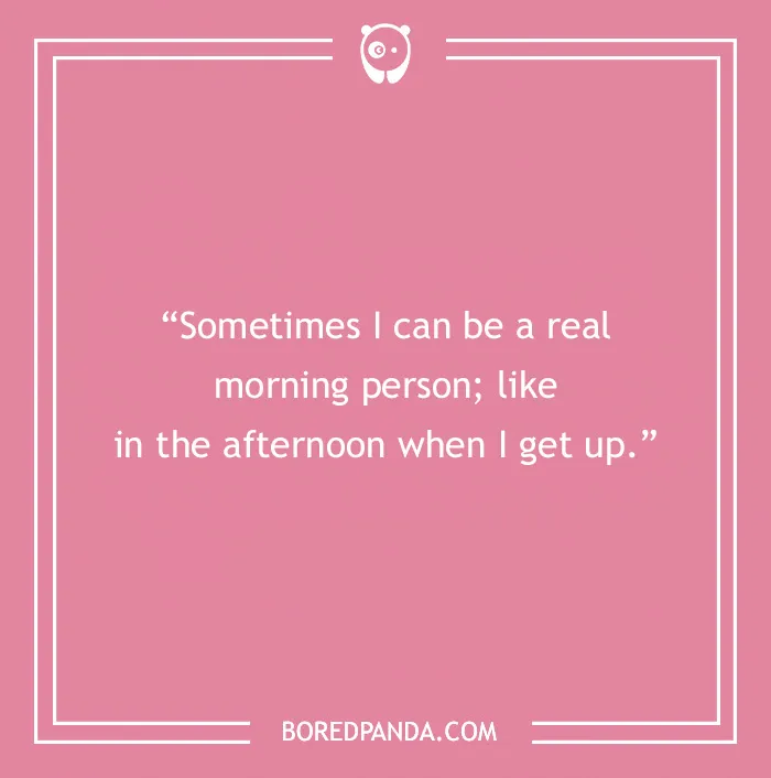 Afternoon Person Goals
