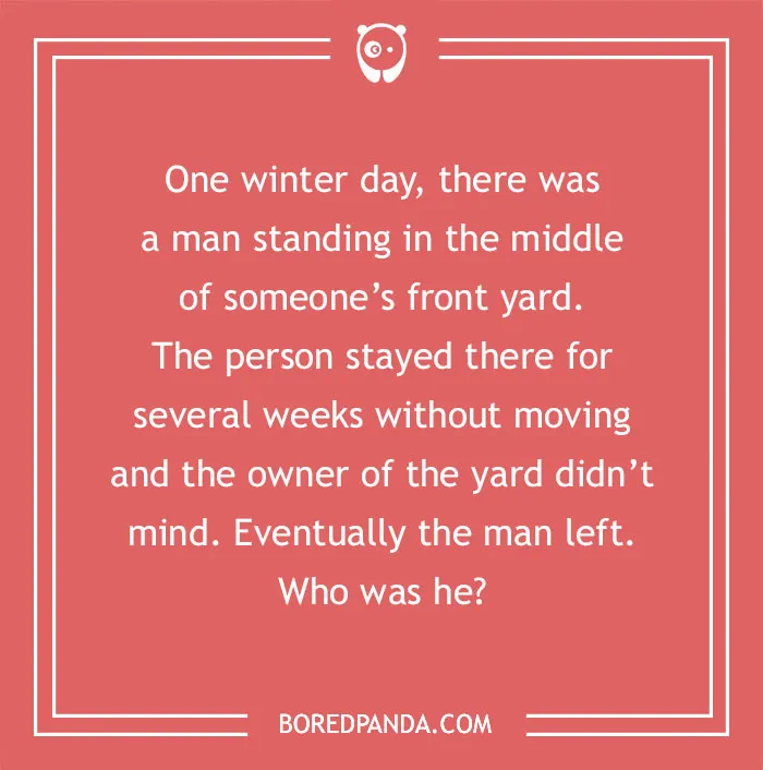 Murder mystery riddle text on a red background, challenging deduction skills.