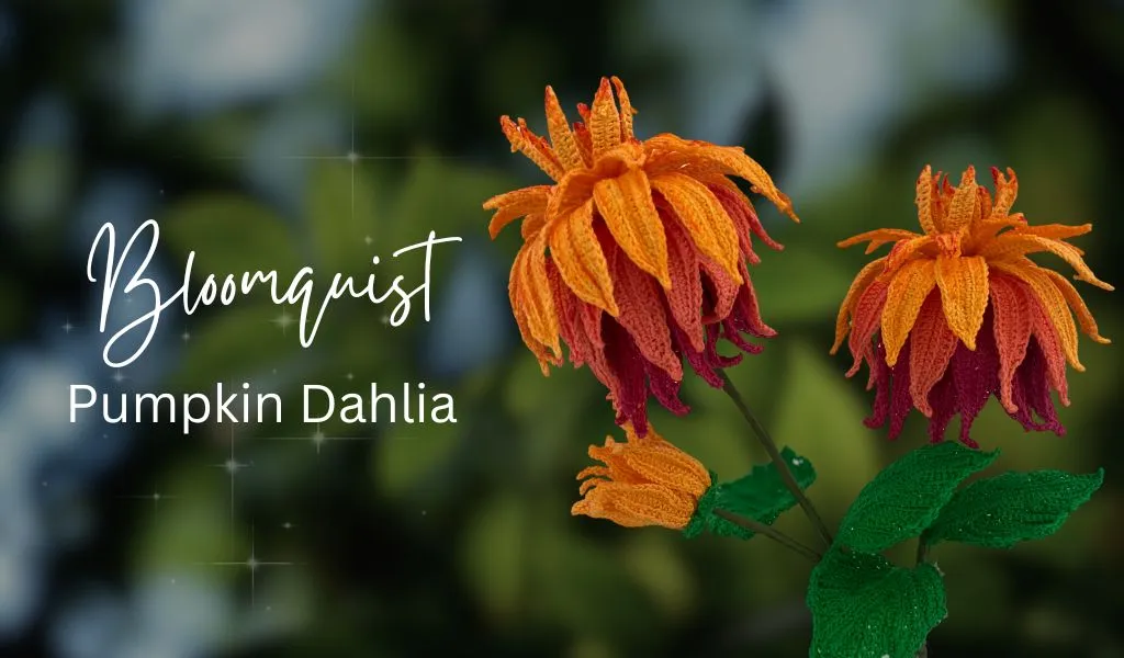 I Designed This Crochet Pumpkin Dahlia For My Thanksgiving Table