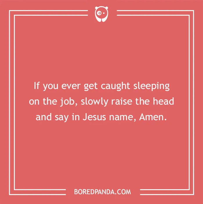 Advice on sleep on the job