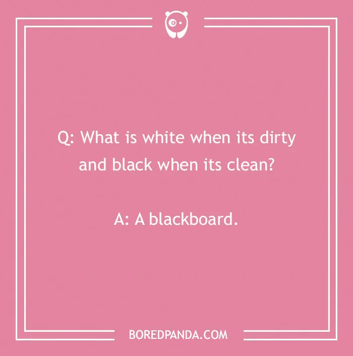 A funny school joke about a blackboard for kids, perfect for back to school.