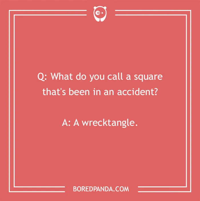 A funny school joke about a square and a wrecktangle for kids, ideal for back to school.