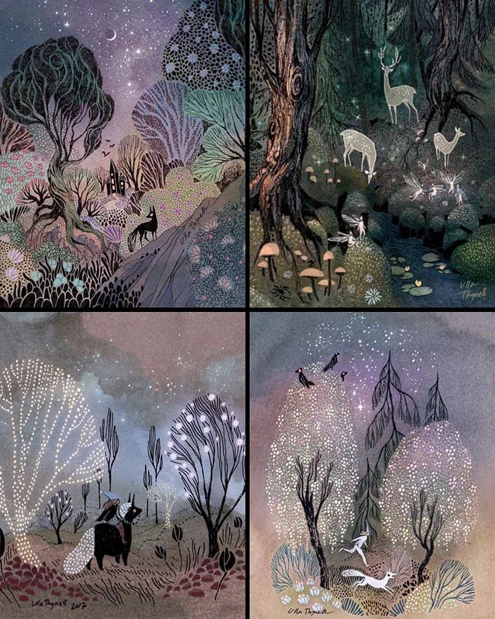Ulla Thynell, Finnish Artist. Enchanted Forests 2022