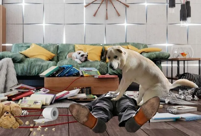 Guy Catches His Doggo Sitting Like A Person, Posts Pic Online, Gets These 29 Edits In Return