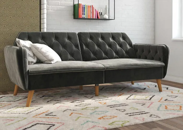 Novogratz Tallulah Memory Foam Small Futon Couch