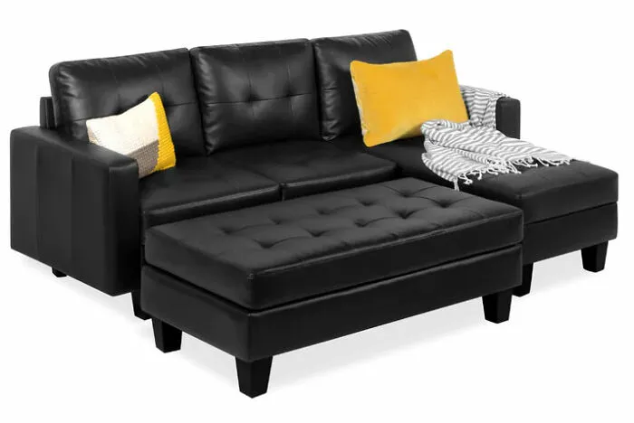 Small L-Shaped Couch With Ottoman Bench