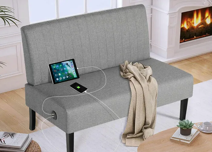 STHOUYN Small Armless Loveseat Couch 