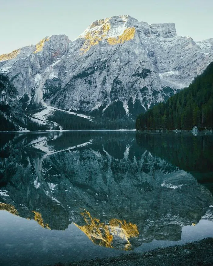 Lago Di Braies, Italy. Have You Ever Seen A Perfect Reflection Like This?