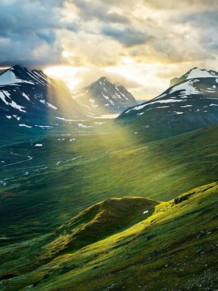 Midnight Sun In Sarek, Swedens Largest Wilderness Area