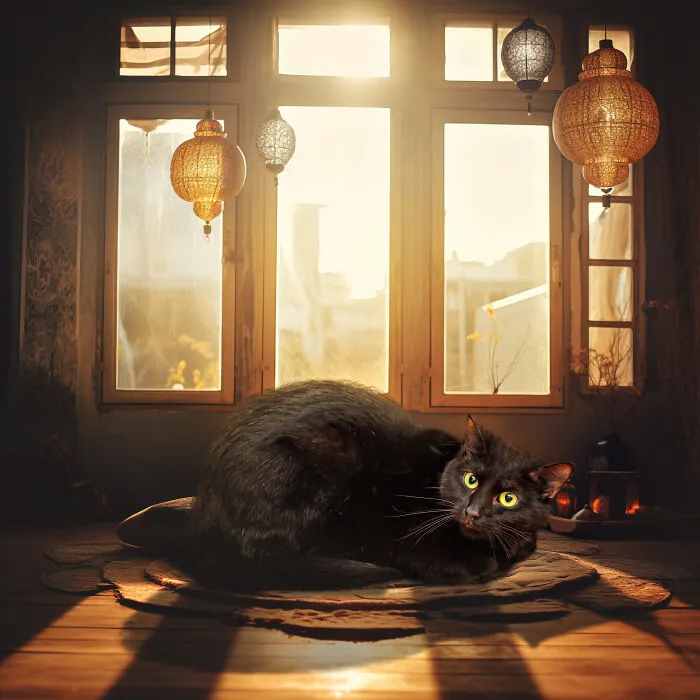 I Am A Photographer Who Created 16 Portraits Of Adoptable Cats Living In Their Dream Houses In Photoshop