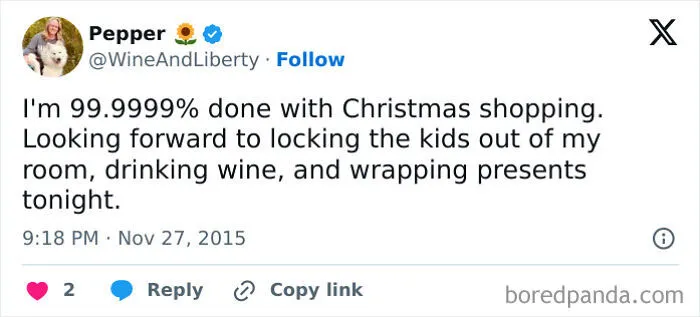 40 Hilarious And Relatable Posts From X About Christmas Shopping As A Parent