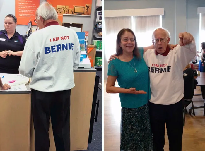 Este doble de Bernie Sanders toca en la banda de la iglesia