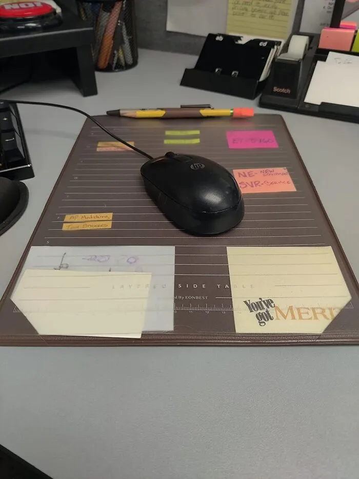 Work & Organize In Style: Office Mouse Mat - The Ultimate Drawing & Writing Pad With Card Schedule Pockets For Busy Professionals!