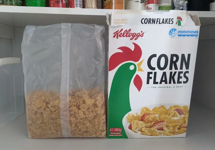 El tamaño del paquete vs lo que viene dentro. Cada vez es peor