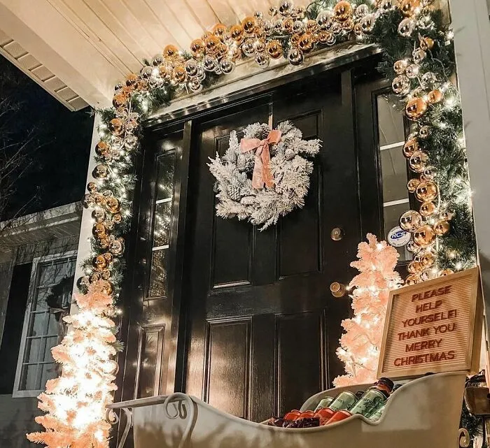 Frame the Doorway With Christmas Lights