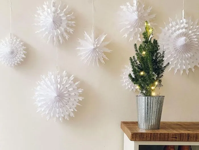 DIY Idea: Paper Snowflake Decorations