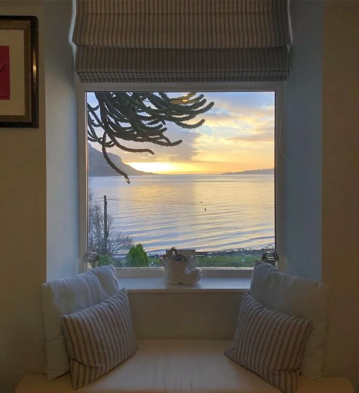 The Firth Of Clyde As Seen From A Cozy Bedroom Window In Lamlash On The Isle Of Arran, Scotland