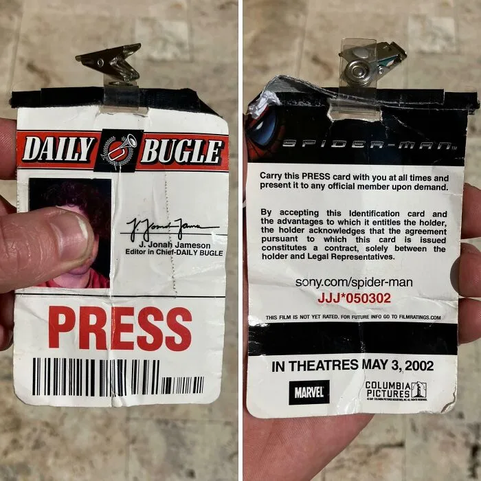 Because There’s No Actual Laws About What A Press Badge Is, I Use This Spider-Man 2002 Promo Badge To Gain Access To Shoot Pics