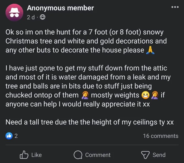 CB Wants A Very Specific Christmas Tree And Decorations But Doesn't Want To Pay. Feels Like A Choosy Beggar To Me