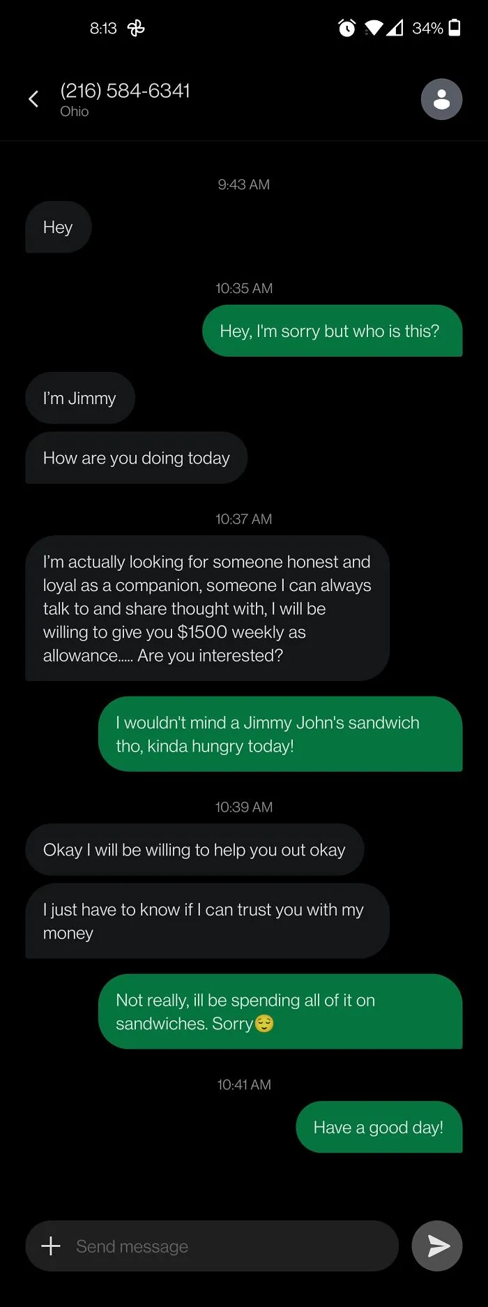 Scamming The Scammer