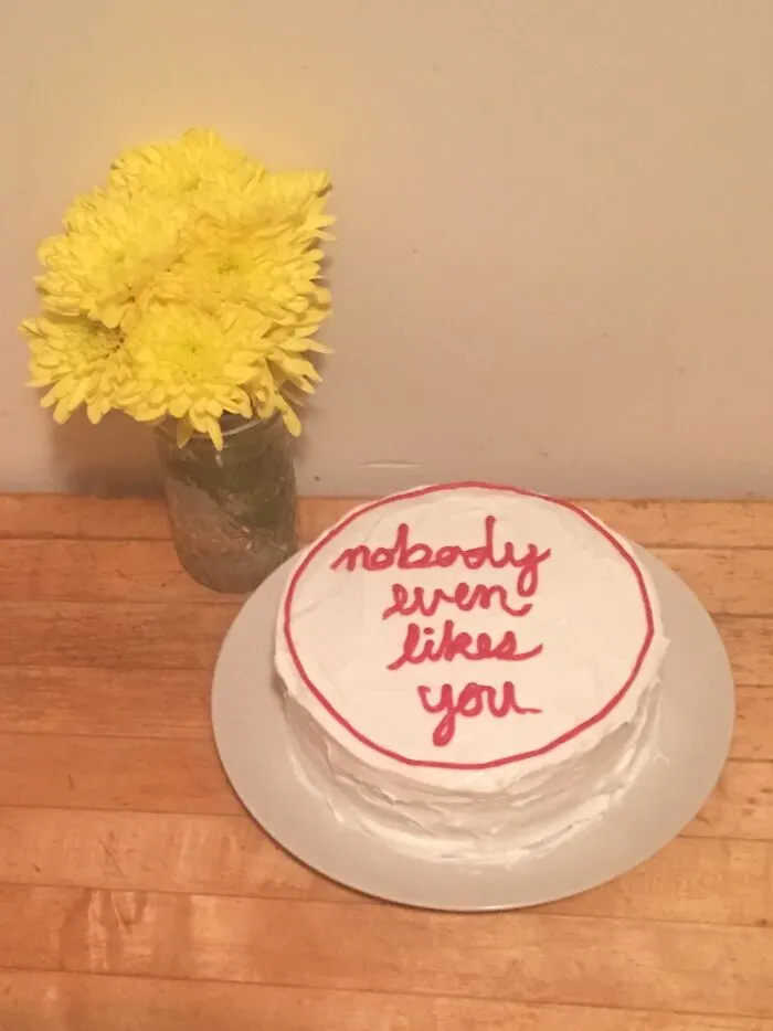 I Moved Into My Girlfriend's Apartment Today And Her Roommate Baked Me A Cake