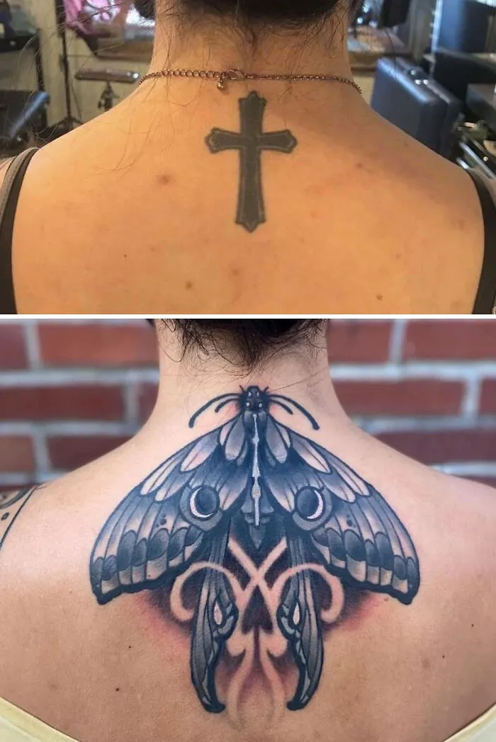 Off Center Cross Coverup
