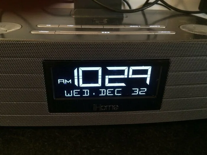 My iHome Is Still Drunk From New Year's Eve Partying