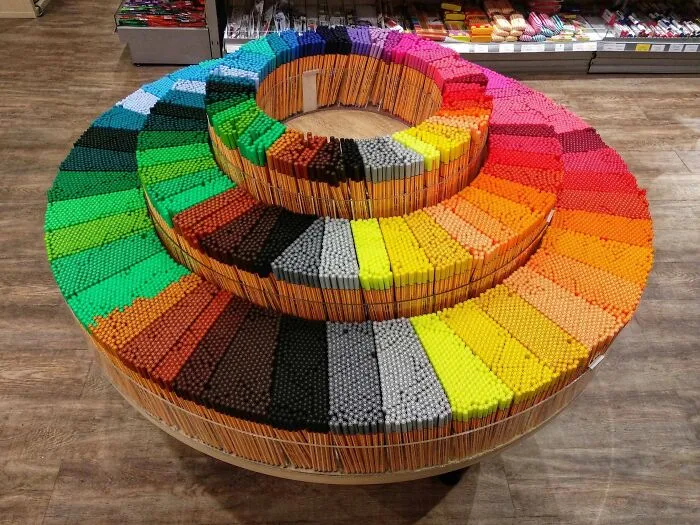 Neatly Arranged Markers At My Local Bookstore