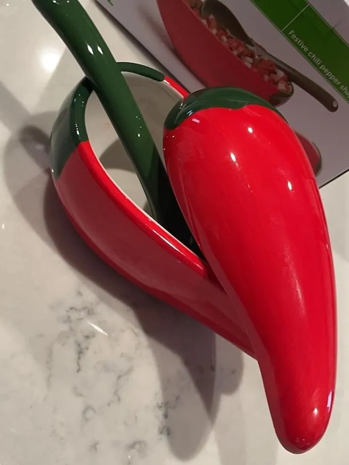 It's Hot, It's Saucy, It's Your Chili-Shaped Salsa Bowl! Because We Like 'Salsa-Ing' Our Chips With A Spicy Pun!
