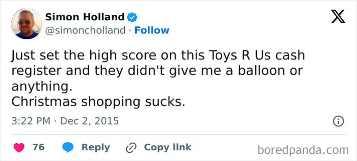 40 Hilarious And Relatable Posts From X About Christmas Shopping As A Parent