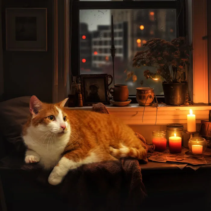 I Am A Photographer Who Created 16 Portraits Of Adoptable Cats Living In Their Dream Houses In Photoshop