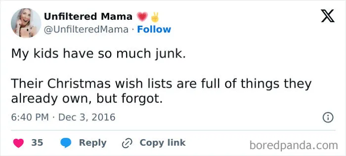 40 Hilarious And Relatable Posts From X About Christmas Shopping As A Parent