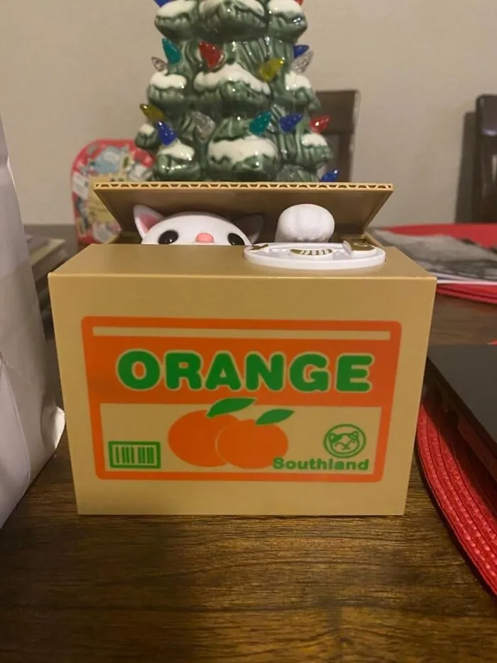 Why Would You Save Money In A Bank, When You Can Trust A Kleptomaniac Cat With Your Cash? Stick Your Spare Change Into Our <a Style="Display:inline;" Href="Https://Www.amazon.com/Dp/B01184u1eq?ots=1&slotnum=41&imprtoken=52c64840-A7d2-0889-A77&ascsubtag=%5bartid%7c10055.g.28649116%5bsrc%7c%5bch%7c%5blt%7csale%5bpid%7ca511ce05-1364-4da0-9c5c-3D4c3bfa0920&th=1&linkcode=ll1&tag=bpcrab-20&linkid=6c9f0fd548bf09f7cc3c35a96abfed35&language=en_us&ref_=as_li_ss_tl" Target="_blank"><span Style="Font: Inherit; Color: #d74b1f;"> Stealing Coin Cat Box</Span> Because That’s What Responsible Adults Do… Right?