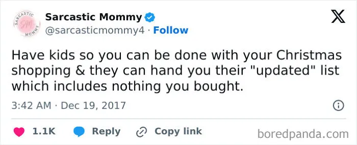 40 Hilarious And Relatable Posts From X About Christmas Shopping As A Parent
