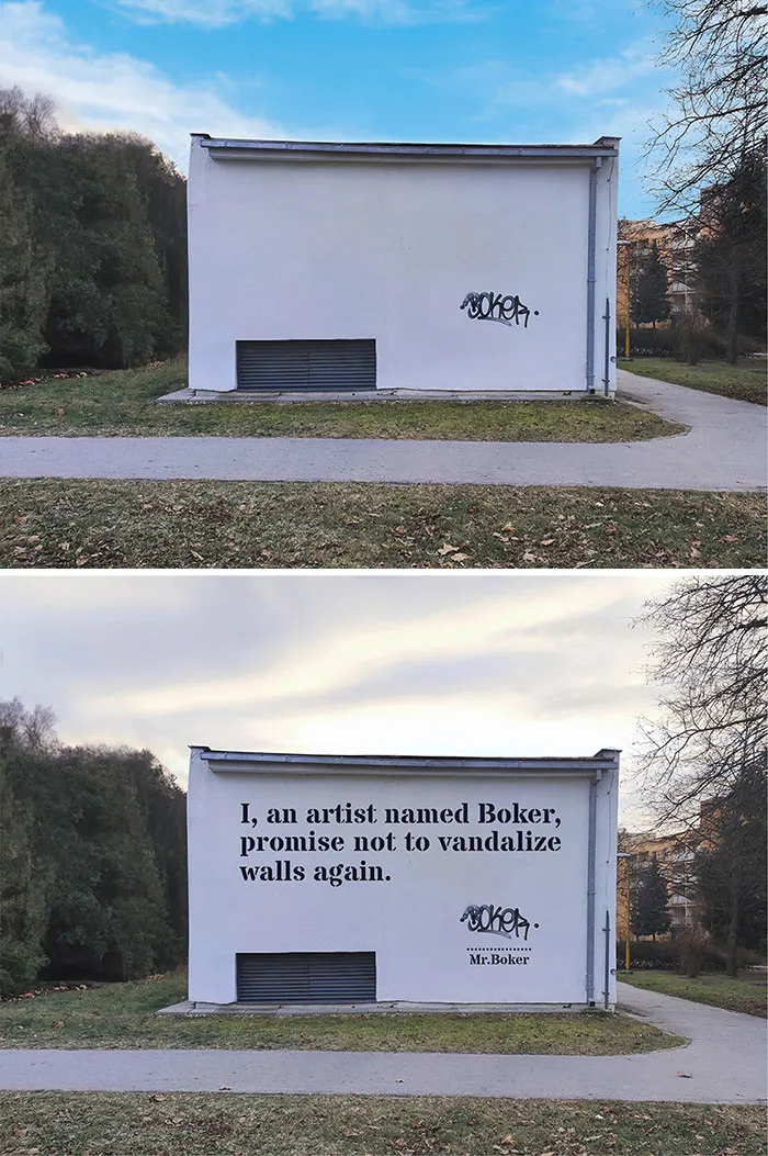 I Transformed Graffiti Tags Into Signed Apologies, Job Application Letters, Checks And More (11 Pics)