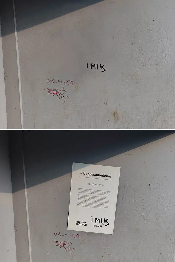 I Transformed Graffiti Tags Into Signed Apologies, Job Application Letters, Checks And More (11 Pics)