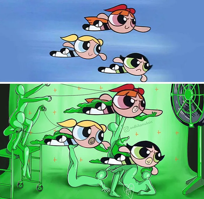 18 Famosas escenas de la animación popular vistas tras las cámaras
