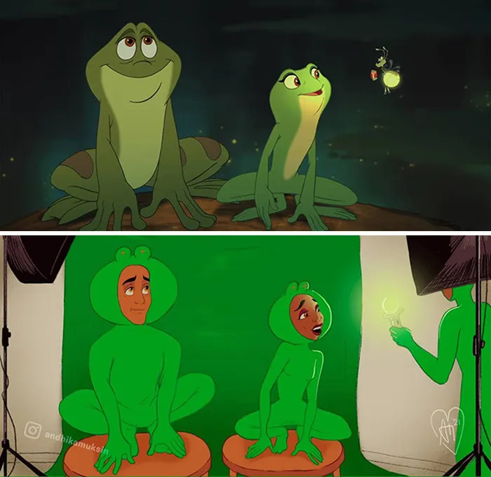 18 Famosas escenas de la animación popular vistas tras las cámaras