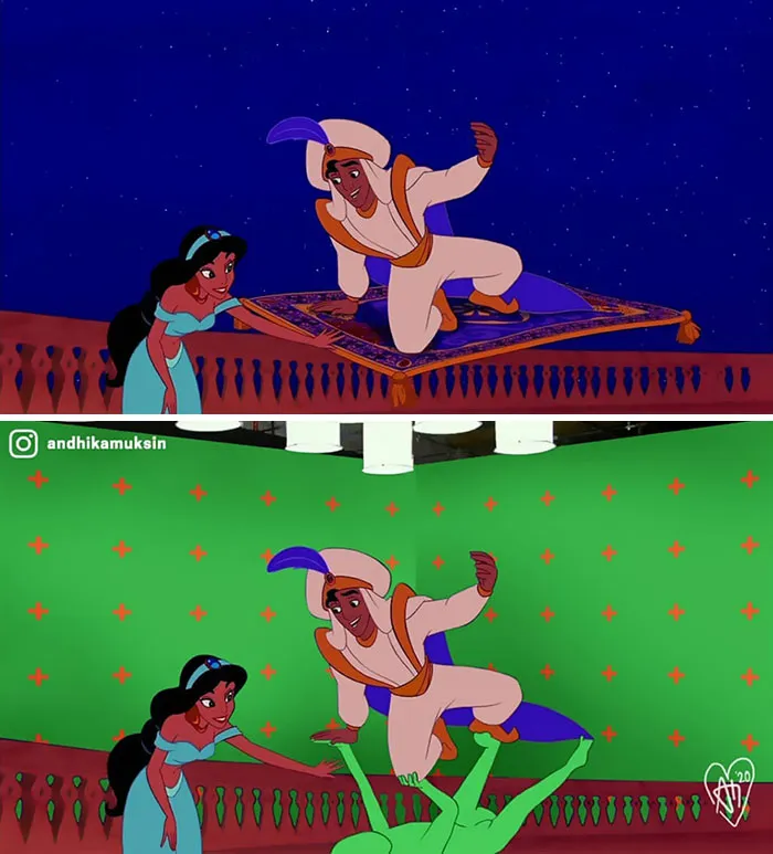 18 Famosas escenas de la animación popular vistas tras las cámaras