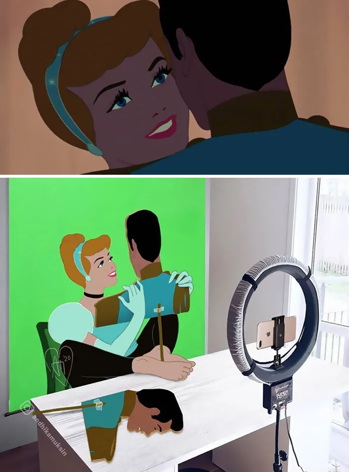 18 Famosas escenas de la animación popular vistas tras las cámaras