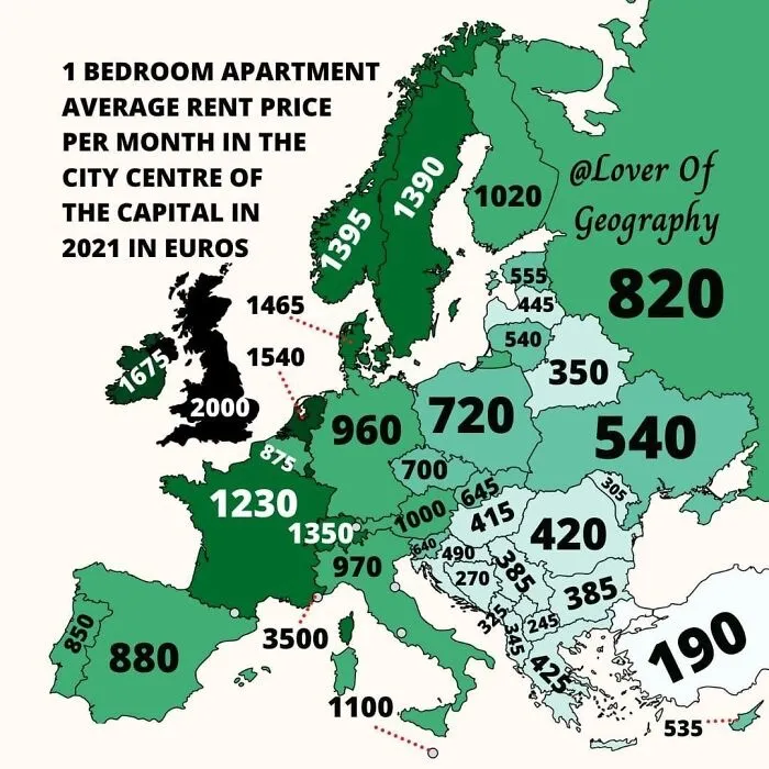 30 Facts About European Countries Shown In The Form Of Maps