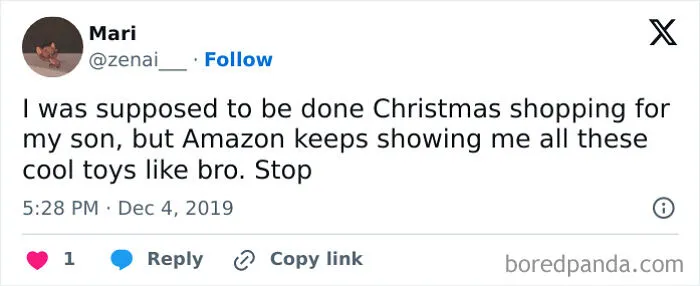 40 Hilarious And Relatable Posts From X About Christmas Shopping As A Parent