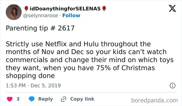 40 Hilarious And Relatable Posts From X About Christmas Shopping As A Parent