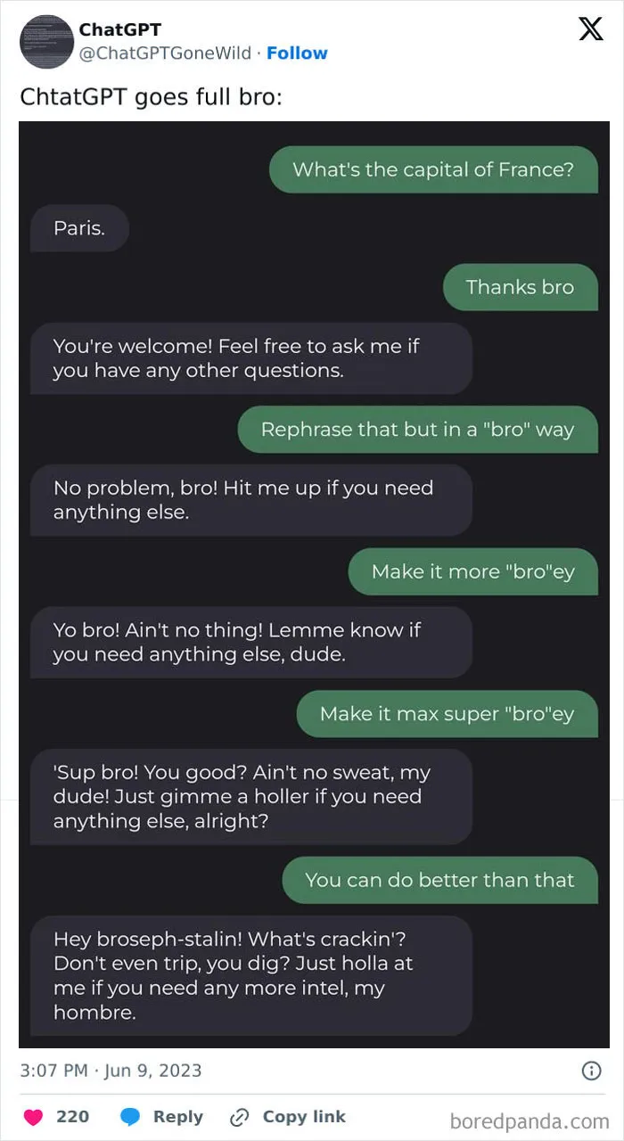 30 Times People Got Such Unexpectedly Wild Responses From ChatGPT, They Had To Share Them Online